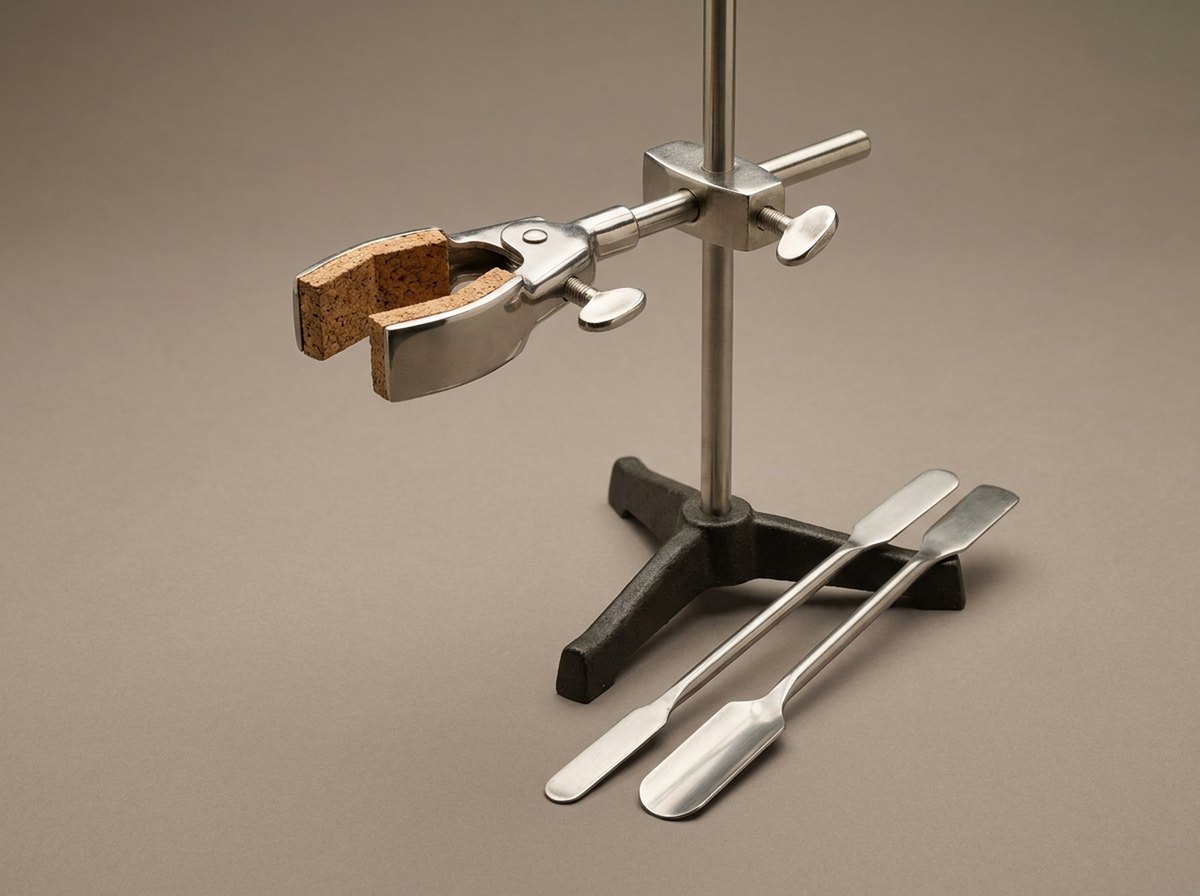Bench Hardware — Stands, clamps, timers, labelling