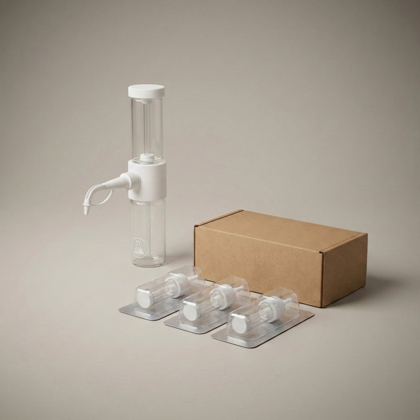 Bottle-Top Dispenser, 1–10 mL — single unit, PTFE/borosilicate