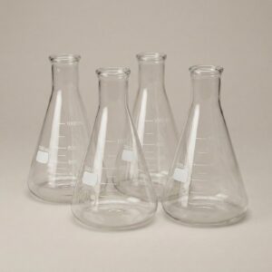 Erlenmeyer Flasks, 1000 mL — 4 per pack, borosilicate glass