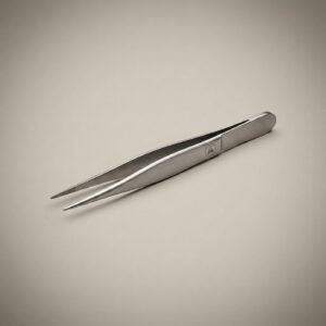 Forceps, Fine Point, 4.5 in — single, stainless steel