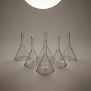 Funnels, 75 mm, Short Stem — 6 per pack, borosilicate glass