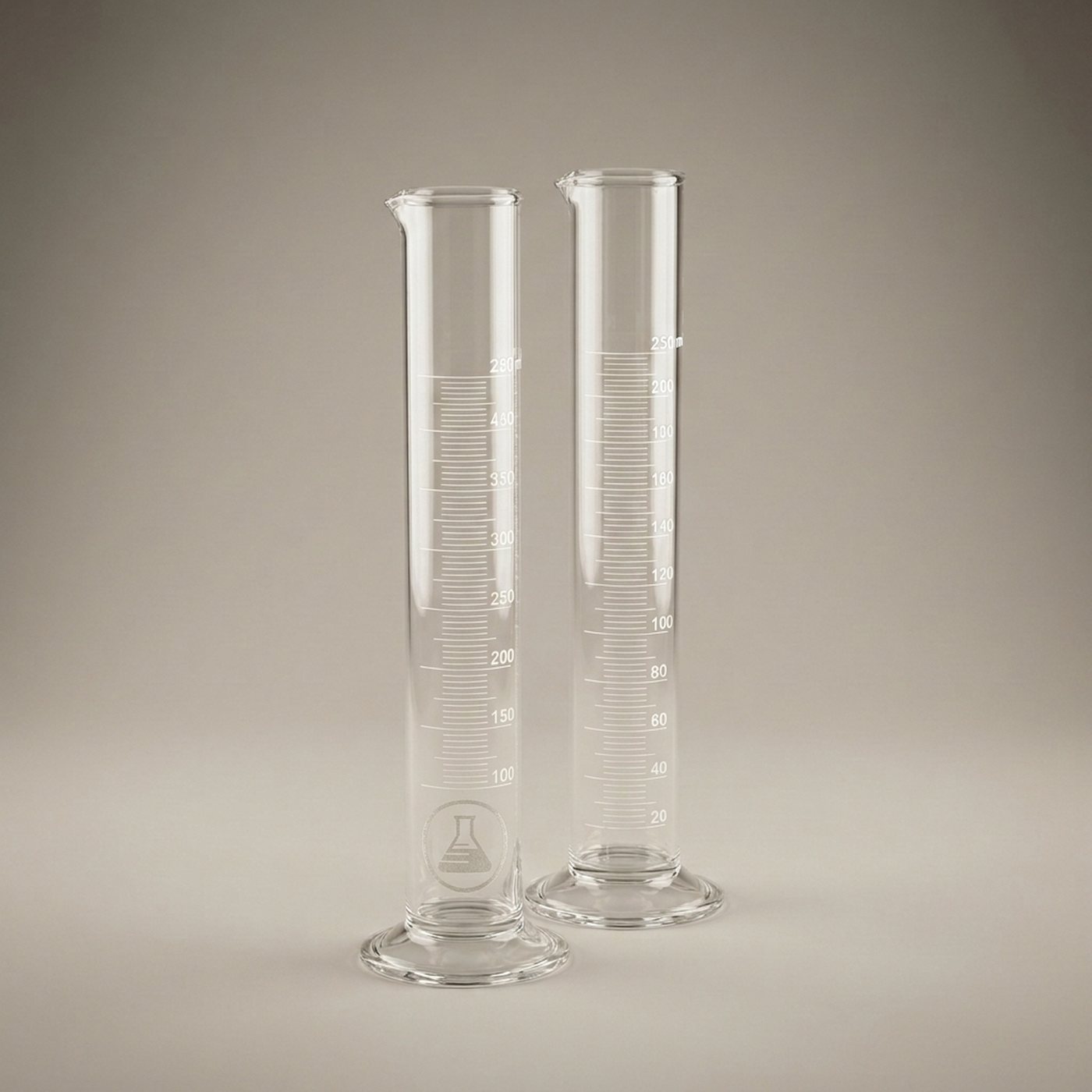 Graduated Cylinders, 250 mL — 2 per pack, borosilicate glass
