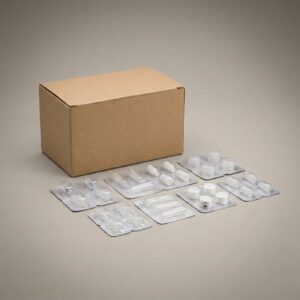 Luer Caps and Plugs, Assorted — 100 pieces, polypropylene