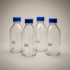 Media Bottles, 1000 mL, GL45 — 4 per pack, borosilicate glass
