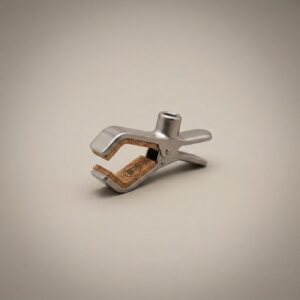 Three-Prong Clamp with Boss Head — single, steel/cork