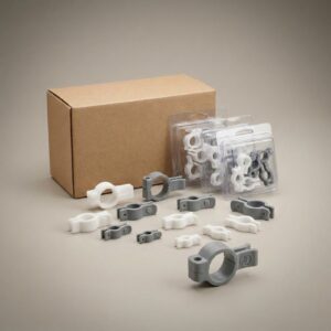 Tubing Clamps, Pinch, Assorted — 20 clamps, acetal