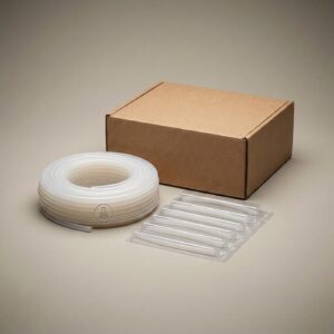 Tubing, Silicone, 1/4 in ID, 25 ft — 25 ft roll, silicone
